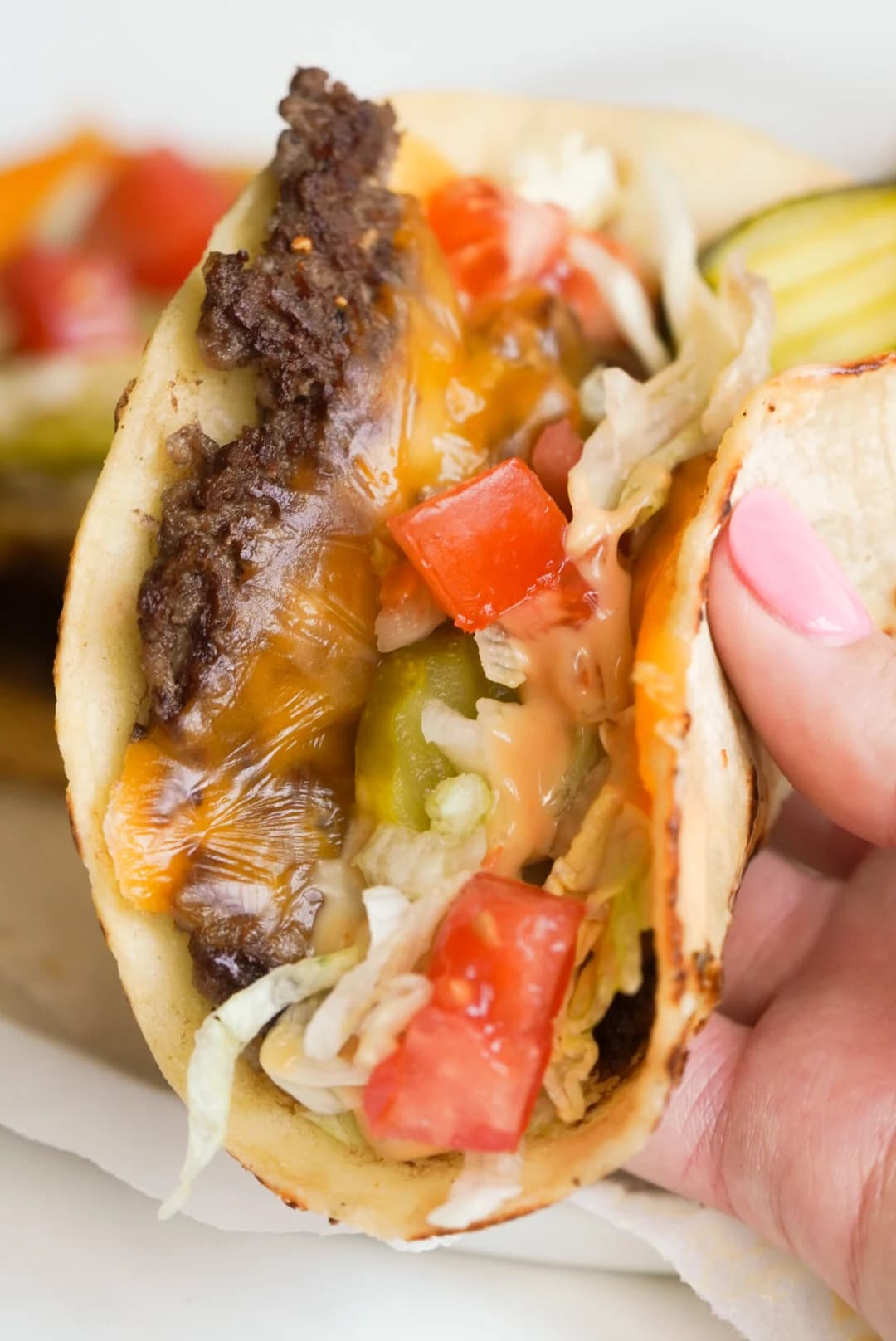 Big Mac Smash Burger Tacos with Special Sauce
