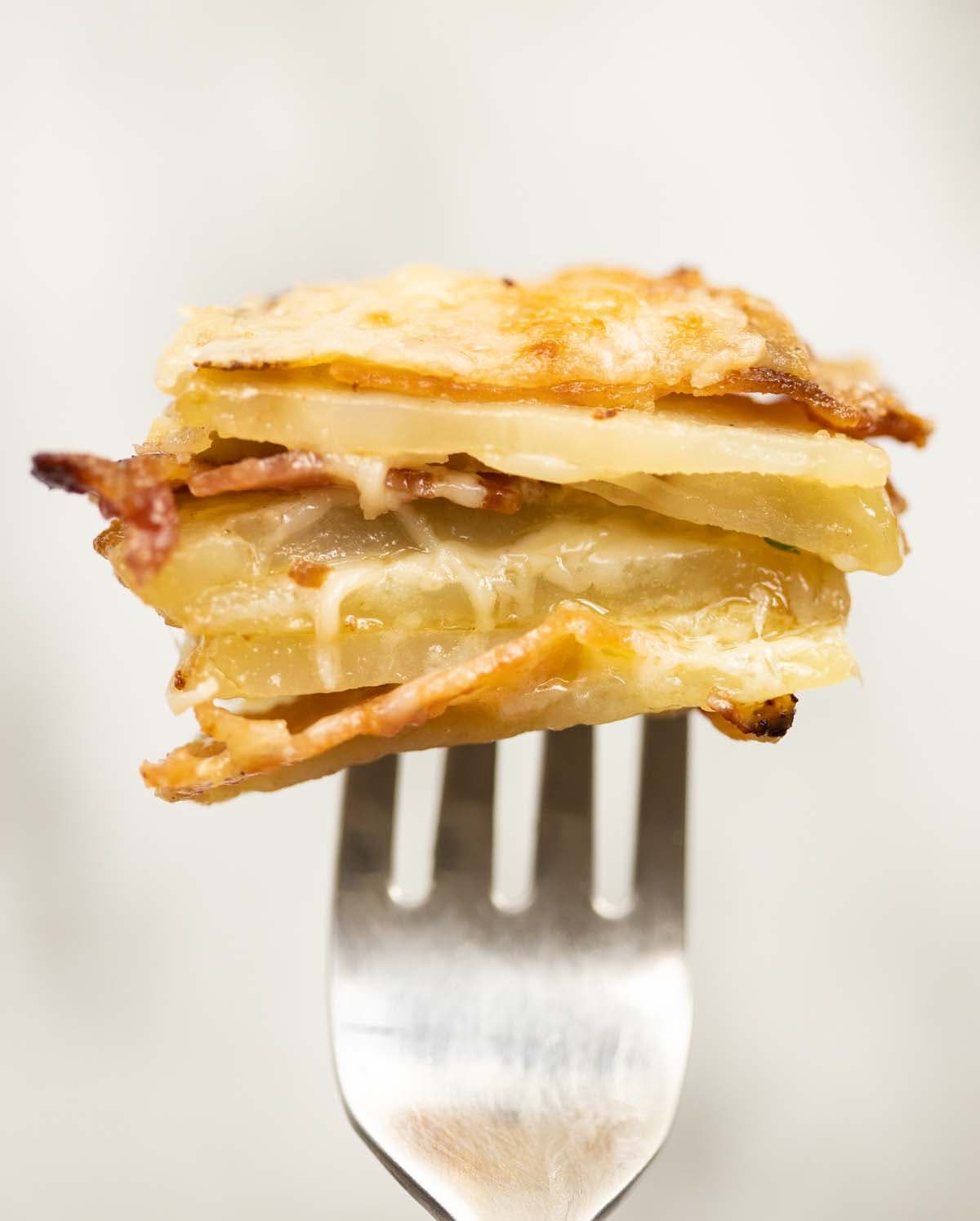 Cheesy Bacon Potato Stacks with Gruyere