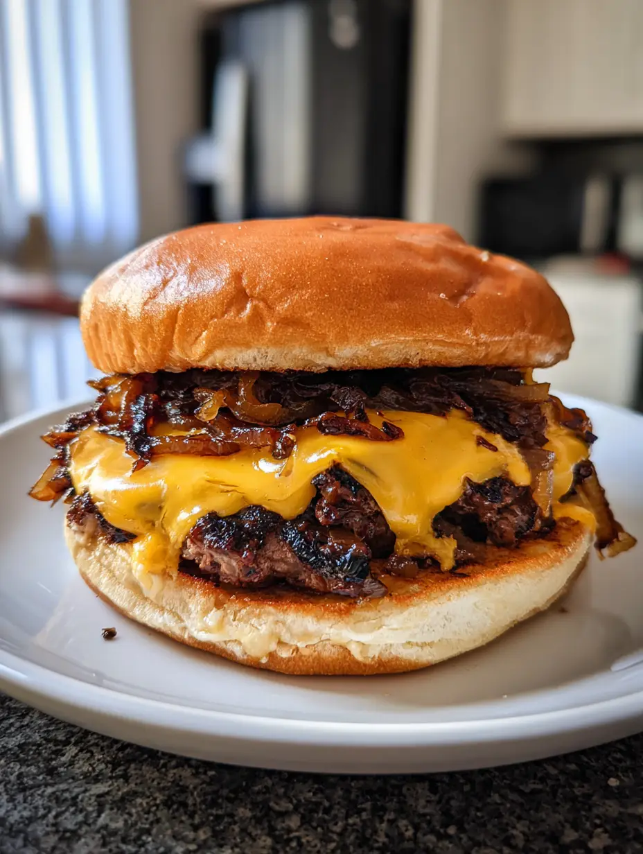 Oklahoma Onion Smash Burger: Crispy Lacy Edges