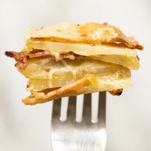 Cheesy Bacon Potato Stacks with Gruyere