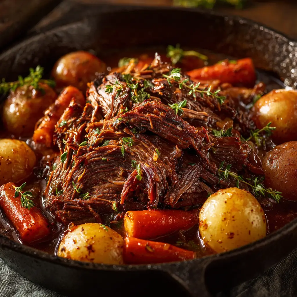 Classic Pot Roast with Red Wine Gravy
